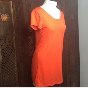 Atlanta tunic length top in scarlet red